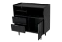 Flieks Sideboard Schwarz mit LED-Beleuchtung und Glasschiebetüren Bild 5