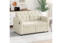 Merax Schlafsofa 3-in-1 Ausziehsofa Beige mit USB-Anschluss Bild 1