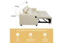 Merax Schlafsofa 3-in-1 Ausziehsofa Beige mit USB-Anschluss Bild 3