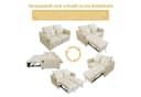 Merax Schlafsofa 3-in-1 Ausziehsofa Beige mit USB-Anschluss Bild 4