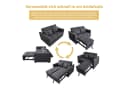 Merax Schlafsofa 3-in-1 Ausziehsofa Grau mit USB-Anschluss Bild 4