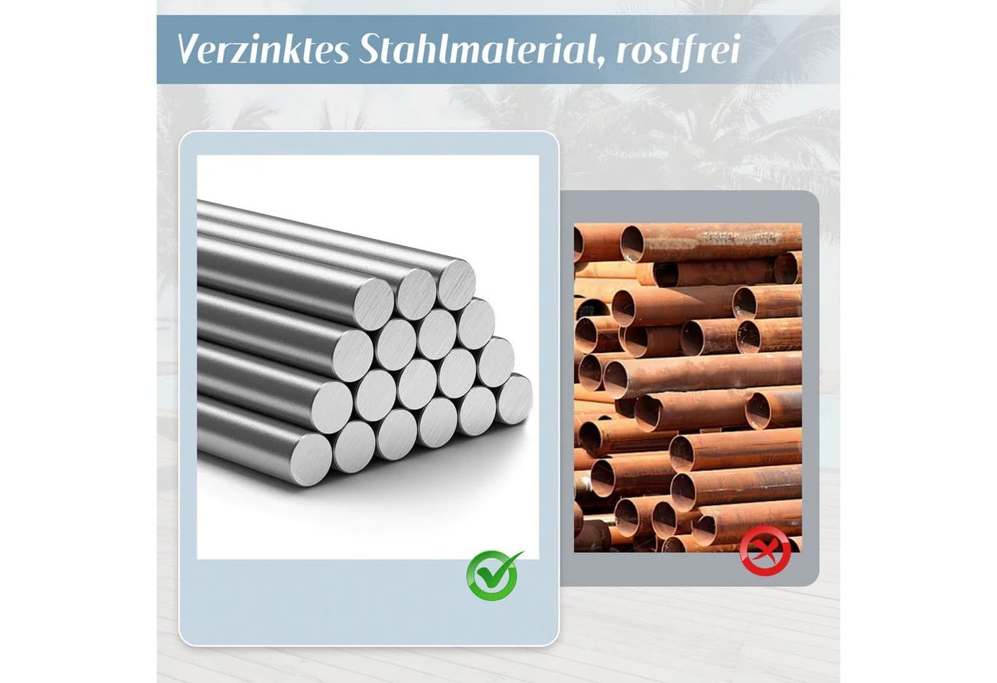 Merax Gartenlounge-Set 5-Sitzer Grau/Schwarz mit Kissen - Bild 5