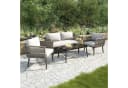 Merax Gartenlounge-Set 4-Sitzer Sofa Sessel Couchtisch Bild 2