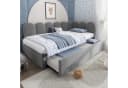 Merax Daybett Samt mit Ausziehbett Grau Beige Rosa Bild 3