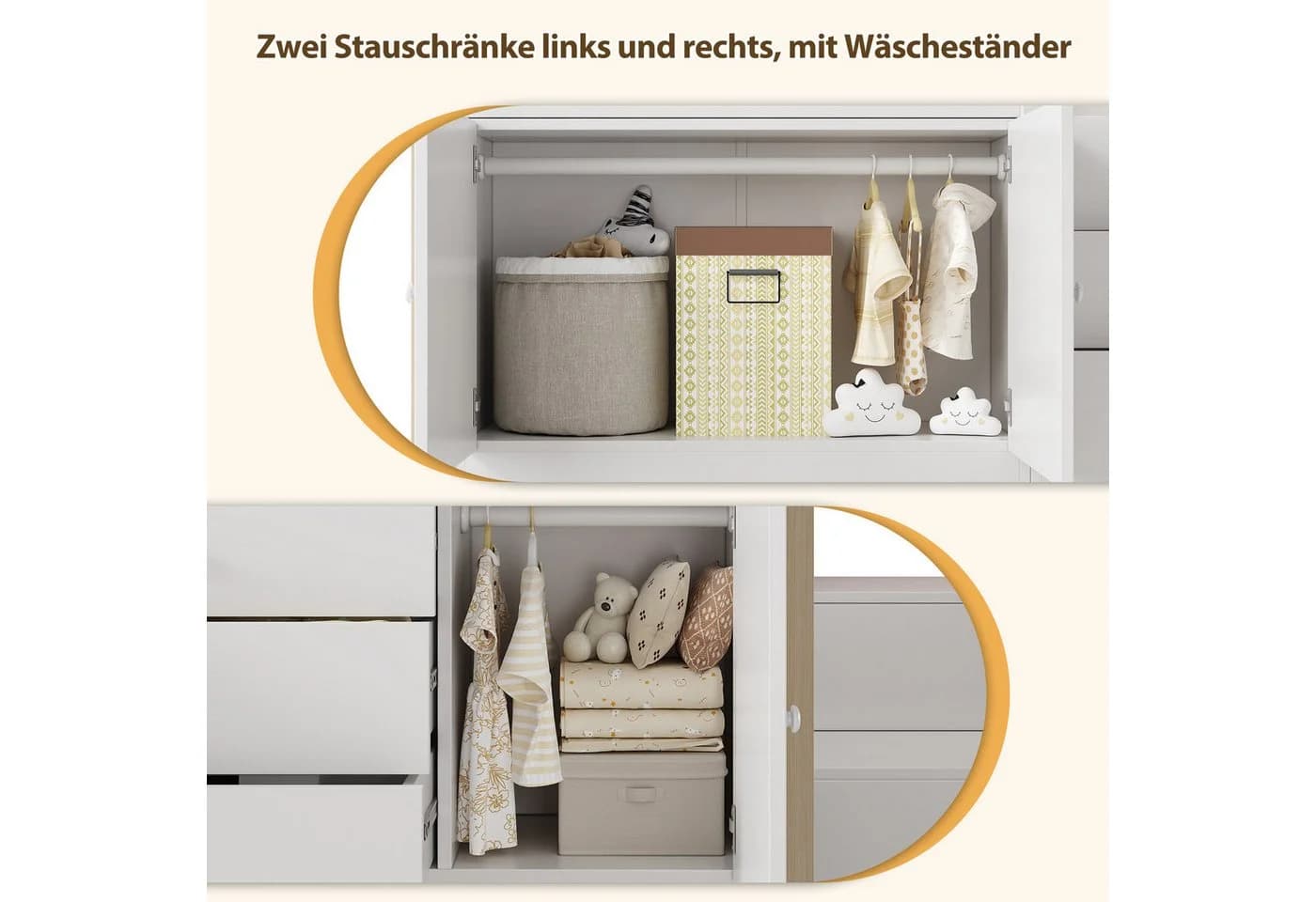Merax Hochbett Kinderbett 90x200cm mit Stauraum - Bild 3