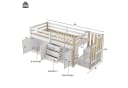 Merax Hochbett Kinderbett 90x200cm mit Stauraum Bild 5