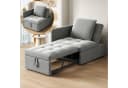 Merax Schlafsofa 3-in-1 Verstellbares Multifunktionsbett Leinenstoff Bild 2
