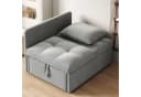 Merax Schlafsofa 3-in-1 Verstellbares Multifunktionsbett Leinenstoff Bild 3