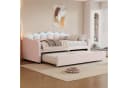 Merax Daybett Rosa mit Ausziehbett und LED-Beleuchtung Bild 2