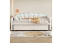 Merax Daybett 90x200cm mit Ausziehbett und LED-Beleuchtung Samt Beige Bild 1