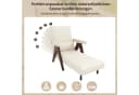 Merax Loungesessel 3-in-1 Klappbar mit Schlaffunktion Leinen Beige Bild 4