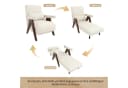 Merax Loungesessel 3-in-1 Klappbar mit Schlaffunktion Leinen Beige Bild 5