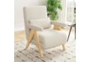 Merax Loungesessel 3-in-1 mit Schlaffunktion Leinen beige Bild 2