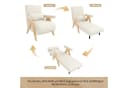Merax Loungesessel 3-in-1 mit Schlaffunktion Leinen beige Bild 4