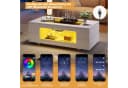 Merax LED-Couchtisch Hochglanz Schwarz/Weiß mit App-Steuerung Bild 5