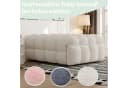 Merax Daybett 2-in-1 Fußhocker Schlafsofa Beige Rosa Grau Bild 5