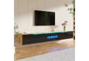 Merax Lowboard TV-Schwarz Hochglanz LED-Beleuchtung Bild 4