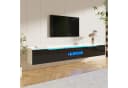 Merax Lowboard 180x35x30 cm Hochglanz TV-Schrank mit LED-Beleuchtung Bild 3