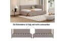 Merax Polsterbett Schlafsofa 90x200cm mit Stauraum Samt Grau/Beige Bild 3