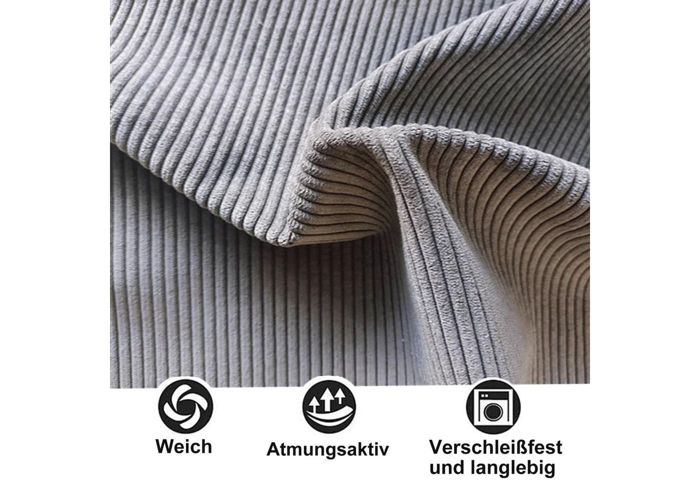 Merax Polsterbett Schlafsofa 90x200cm mit Stauraum Samt Grau/Beige - Bild 4