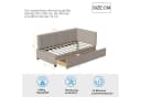 Merax Polsterbett Schlafsofa 90x200cm mit Stauraum Samt Grau/Beige Bild 5