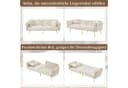 Merax Schlafsofa 2-Sitzer Samt Gold Metallfüße Bild 4