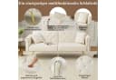 Merax Schlafsofa 2-Sitzer Samt Gold Metallfüße Bild 5