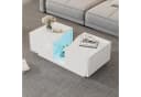 Merax LED-Couchtisch Hochglanz Sofatisch Beistelltisch mit LED-Beleuchtung Bild 1