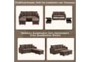Merax Ecksofa U-förmig Schlafsofa mit Staufunktion, 3-Sitzer, 2 Schubladen, 2 Hocker, Chenille-Bezug Bild 5