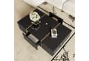Merax Couchtisch Hochglanz Schwarz Gold 2 Schubladen Bild 1