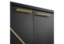 Merax Sideboard Schwarz-Gold mit Verstellbaren Regalböden Bild 4