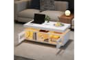 Merax Couchtisch Hochglanz LED-Beleuchtung USB-Ladeanschluss Bild 1