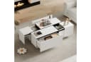 Merax Couchtisch Hochglanz Patchwork-Design 4 Schubladen Bild 1