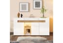 Merax Sideboard mit LED-Beleuchtung, Buffetschrank mit Glasboden Bild 2