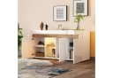 Merax Sideboard mit LED-Beleuchtung, Buffetschrank mit Glasboden Bild 3
