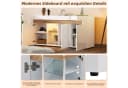 Merax Sideboard mit LED-Beleuchtung, Buffetschrank mit Glasboden Bild 5