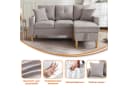 Merax 3-Sitzer Ecksofa L-Form mit Stauraum und Getränkehaltern Bild 5