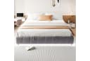 Merax Polsterbett 180x200cm Grau Beige Samt Metallrahmen LED Stauraum Bild 1
