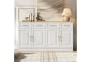 Merax Sideboard Landhausstil 4 Türen 4 Schubladen Weiß Bild 2
