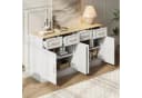 Merax Sideboard Landhausstil 4 Türen 4 Schubladen Weiß Bild 3