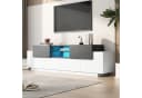 Merax Lowboard Marmoroptik Weiß-Grau LED TV-Schrank Bild 4