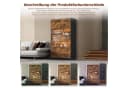 Merax Standvitrine mit LED-Beleuchtung & Acrylfront, Highboard in Schwarz & Holzoptik Bild 4