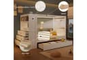 Merax Kinderbett 90x200cm mit Gitter und Lagerschrank Bild 5
