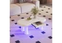Merax Couchtisch Wolke Weiß mit LED und Schublade Bild 1