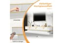 Merax Lowboard Hochglanz TV-Schrank Warmweiß Goldkante Bild 5