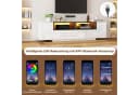Merax Lowboard Hochglanz Fernsehschrank mit LED-Beleuchtung & App-Steuerung Bild 5