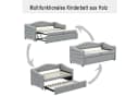 Merax Daybett mit Ausziehbett und USB-Port Grau Bild 5