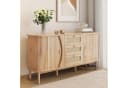 Merax Sideboard Holzoptik Rattan-Schubladen 140,5x40x76cm Bild 1