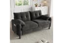 Merax 2-Sitzer Sofa aus Chenille-Stoff, Modulares Sofa, Couch Doppelsofa im skandinavischen Design für Wohnzimmer/Schlafzimmer 1 Teile, Polstersofa mit Armlehne, dicken Kissen & Seitentaschen, 158x80x88.5cm Bild 2