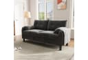 Merax 2-Sitzer Sofa aus Chenille-Stoff, Modulares Sofa, Couch Doppelsofa im skandinavischen Design für Wohnzimmer/Schlafzimmer 1 Teile, Polstersofa mit Armlehne, dicken Kissen & Seitentaschen, 158x80x88.5cm Bild 3
